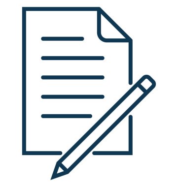 Yazı defteri vektör simge düzenlenebilir izole 