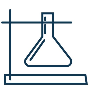Laboratuvar deney vektör simge düzenlenebilir izole 