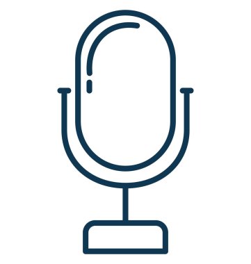 Mikrofon vektör simge düzenlenebilir izole 