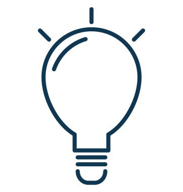 Ampul vektör simge düzenlenebilir izole 