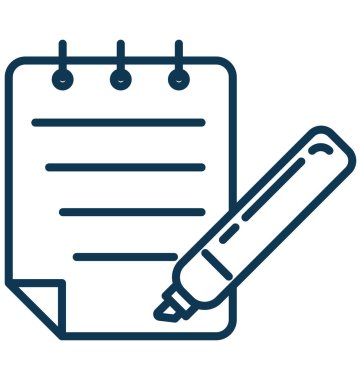 Defter vektör simge düzenlenebilir izole 