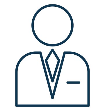 İşadamı vektör simge düzenlenebilir izole 