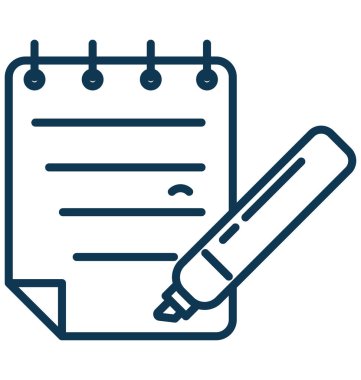 Defter vektör simge düzenlenebilir izole 