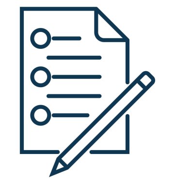 kontrol listesi kalem ile vektör simge düzenlenebilir izole 