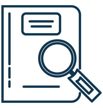 Arama kitap vektör simge düzenlenebilir izole 