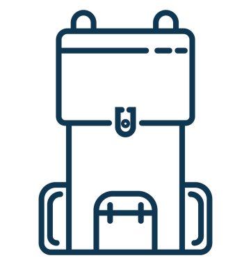 Sırt çantası vektör simge düzenlenebilir izole 