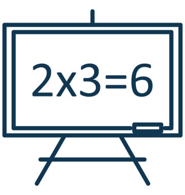 Temel matematik vektör simge düzenlenebilir izole 