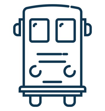 Otobüs vektör simge düzenlenebilir izole 