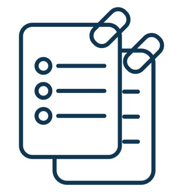 Not defteri vektör simge düzenlenebilir izole 