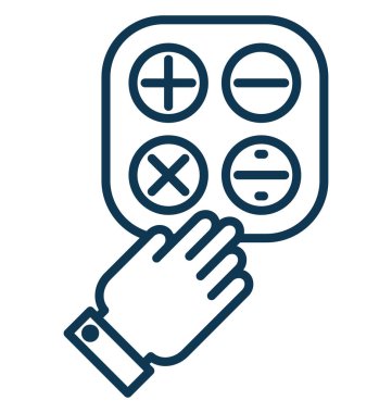 Matematik sembolleri vektör simge düzenlenebilir izole 