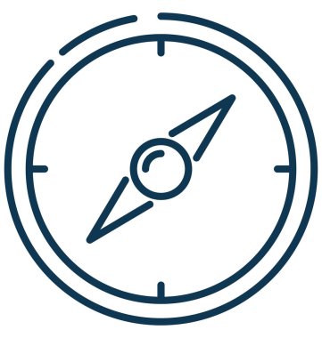 Pusula vektör simge düzenlenebilir izole 