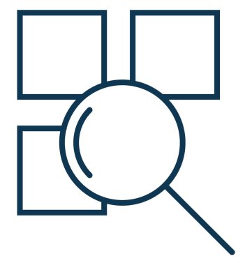 Katmanlar izole vektör simge düzenlenebilir arama 