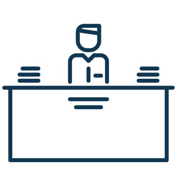 Ön büro vektör simge düzenlenebilir izole 