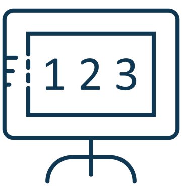 Beyaz tahta vektör simge düzenlenebilir izole 