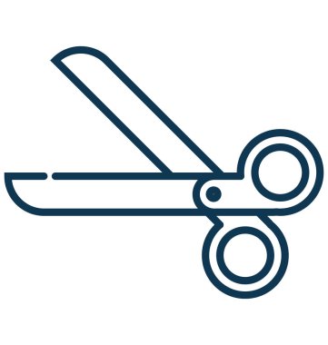 Makas vektör simge düzenlenebilir izole 