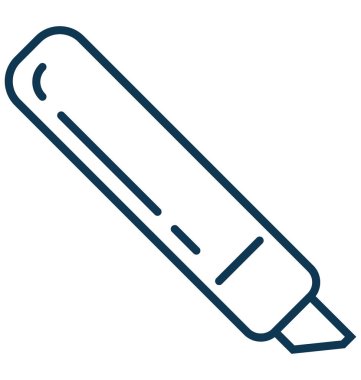 Vurgulayıcı vektör simge düzenlenebilir izole 