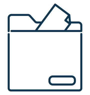 Klasör vektör simge düzenlenebilir izole 