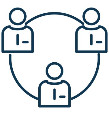 İşbirliği vektör simge düzenlenebilir izole 