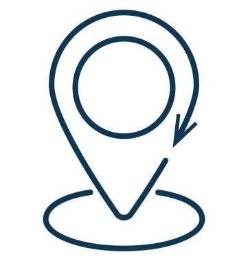 Harita PIN vektör simge düzenlenebilir izole 