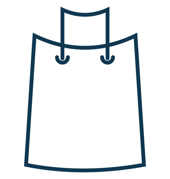 Shopping Bag Isolated Vector Icon Editable — Stock Vector