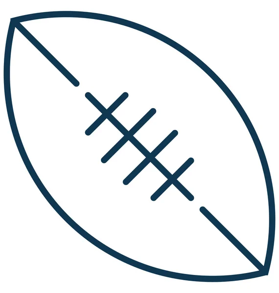 Rugby Geïsoleerd Vector Pictogram Bewerkbaar — Stockvector