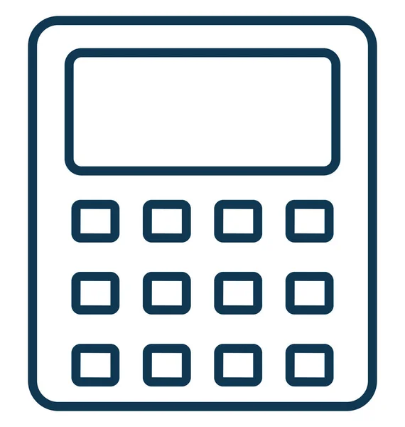 Kalkulator Białym Tle Wektor Ikonę Edycji — Wektor stockowy