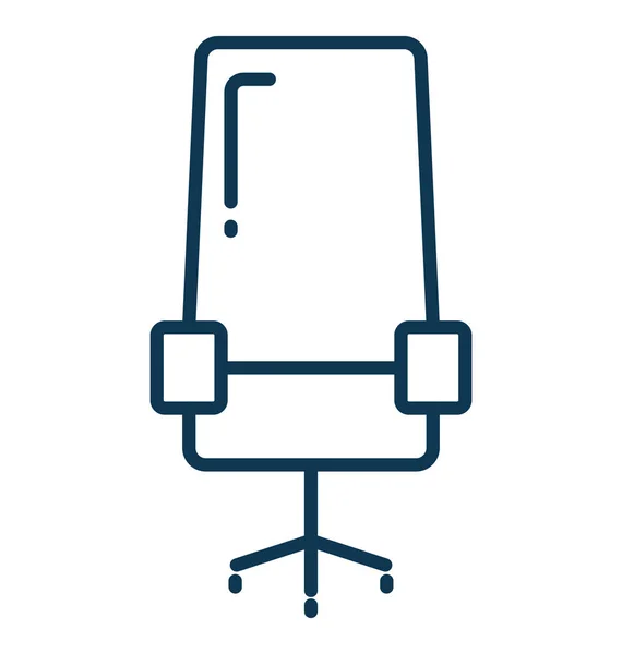 Otočná Židle Samostatný Upravitelné Vektorové Ikony — Stockový vektor