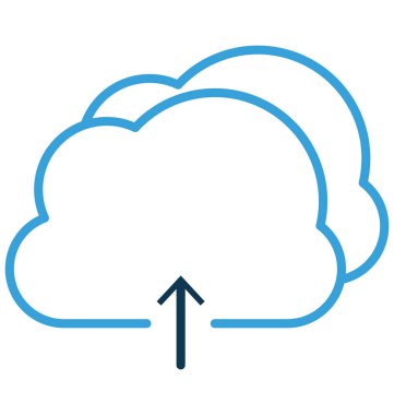 Bulut Upload vektör simge düzenlenebilir izole 