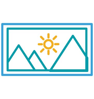 Manzara vektör simge düzenlenebilir izole 