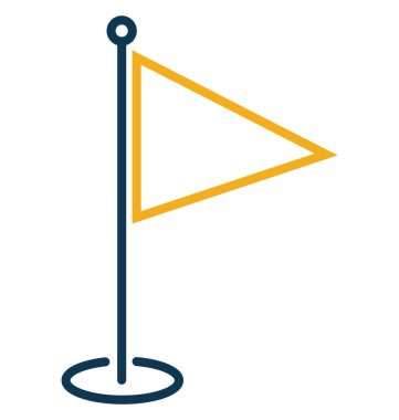 Bayrak vektör simge düzenlenebilir izole 