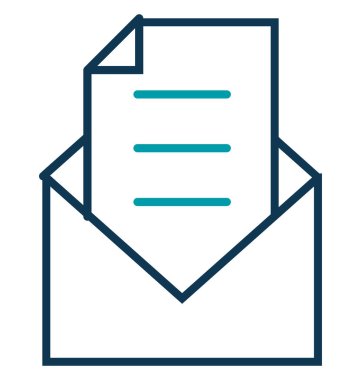 E-posta vektör simge düzenlenebilir izole 