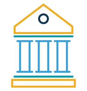 Okul vektör simge düzenlenebilir izole 