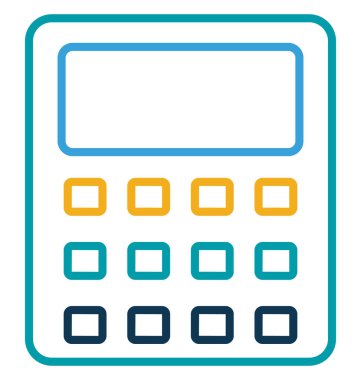 Hesap makinesi vektör simge düzenlenebilir izole 