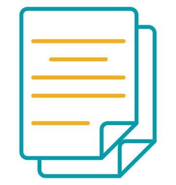 İzole vektör simge düzenlenebilir belge 