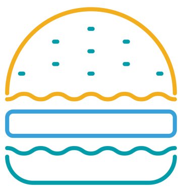 Burger vektör simge düzenlenebilir izole 