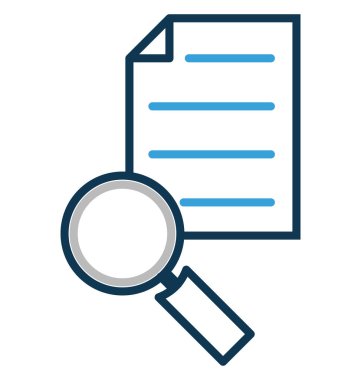 Arama dosya vektör simge düzenlenebilir izole 