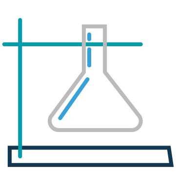 Laboratuvar deney vektör simge düzenlenebilir izole 