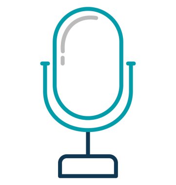 Mikrofon vektör simge düzenlenebilir izole 