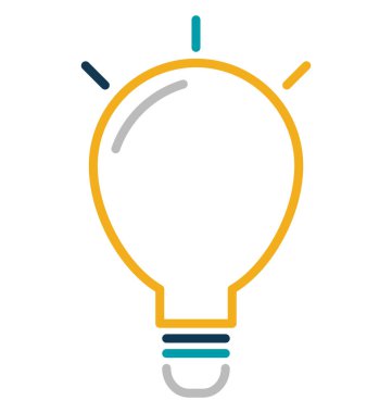 Ampul vektör simge düzenlenebilir izole 