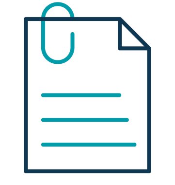 İzole vektör simge düzenlenebilir belge 