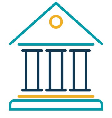 Okul vektör simge düzenlenebilir izole 