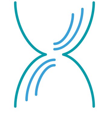 DNA vektör simge düzenlenebilir izole 