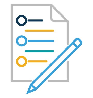 kontrol listesi kalem ile vektör simge düzenlenebilir izole 