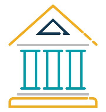 Banka izole vektör simge düzenlenebilir izole 