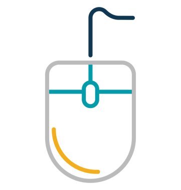 Bilgisayar fare vektör simge düzenlenebilir izole 