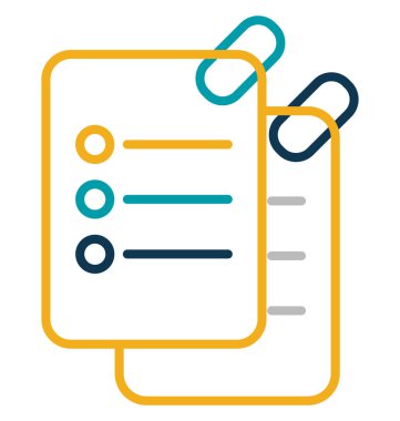 Not defteri vektör simge düzenlenebilir izole 