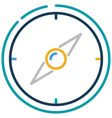 Pusula vektör simge düzenlenebilir izole 