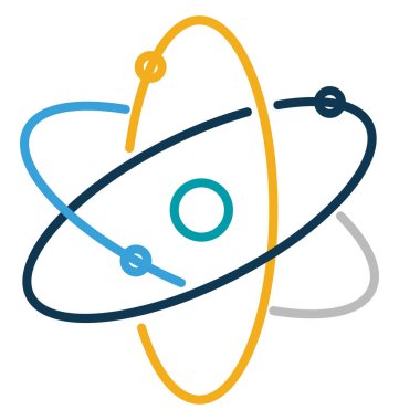Moleküler izole vektör simge düzenlenebilir 