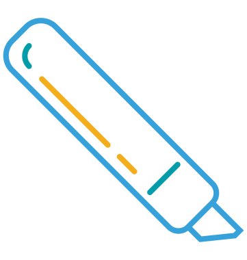 Vurgulayıcı vektör simge düzenlenebilir izole 