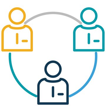 İşbirliği vektör simge düzenlenebilir izole 